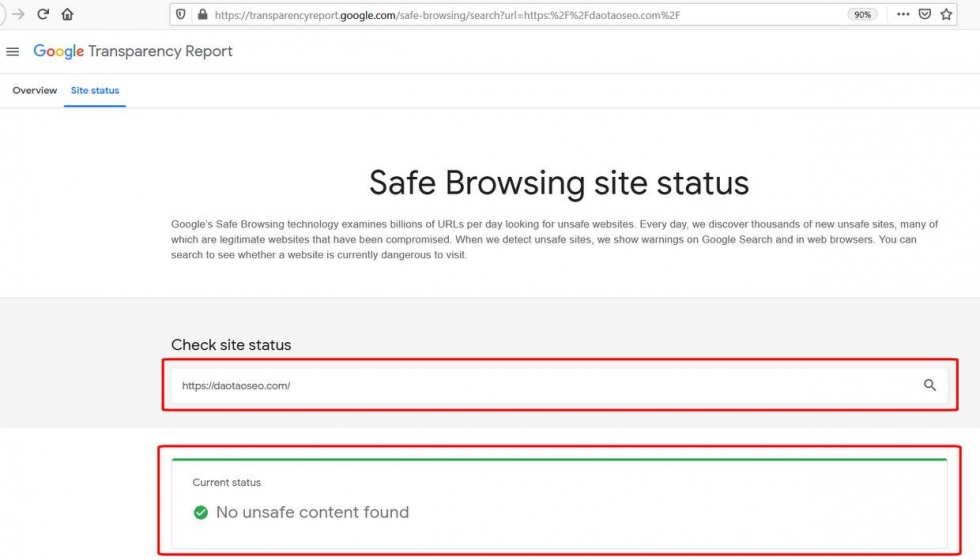 Kiểm tra web bị phạt