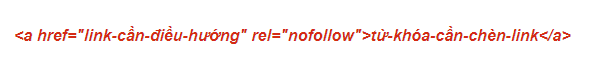 Cấu trúc link Nofollow