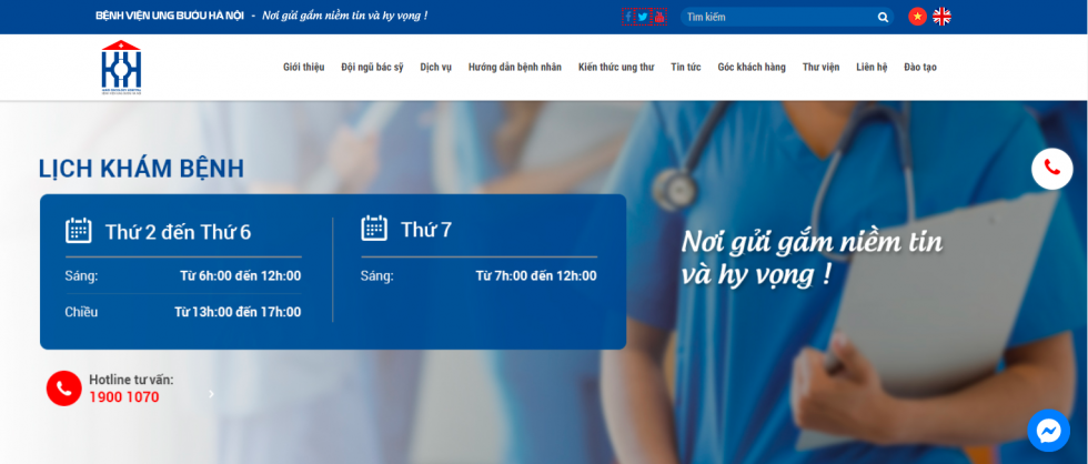 Mẫu thiết kế web bệnh viện