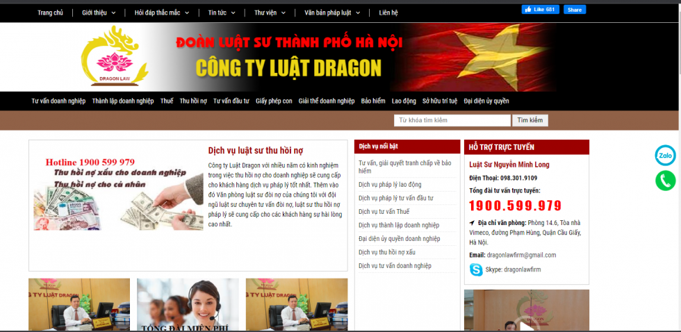 Mẫu thiết kế website công ty luật