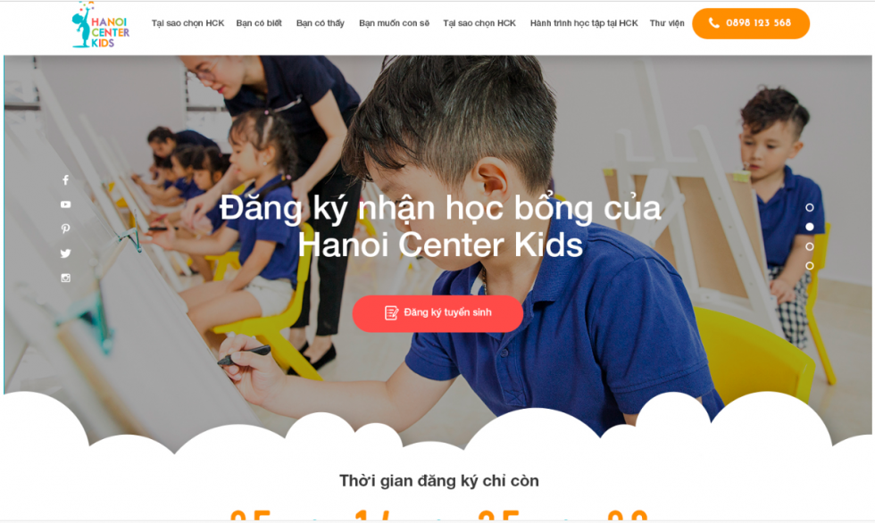 Mẫu thiết kế web đào tạo của Vinalink