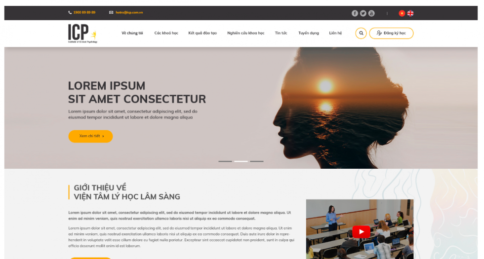 Mẫu thiết kế web phòng khám