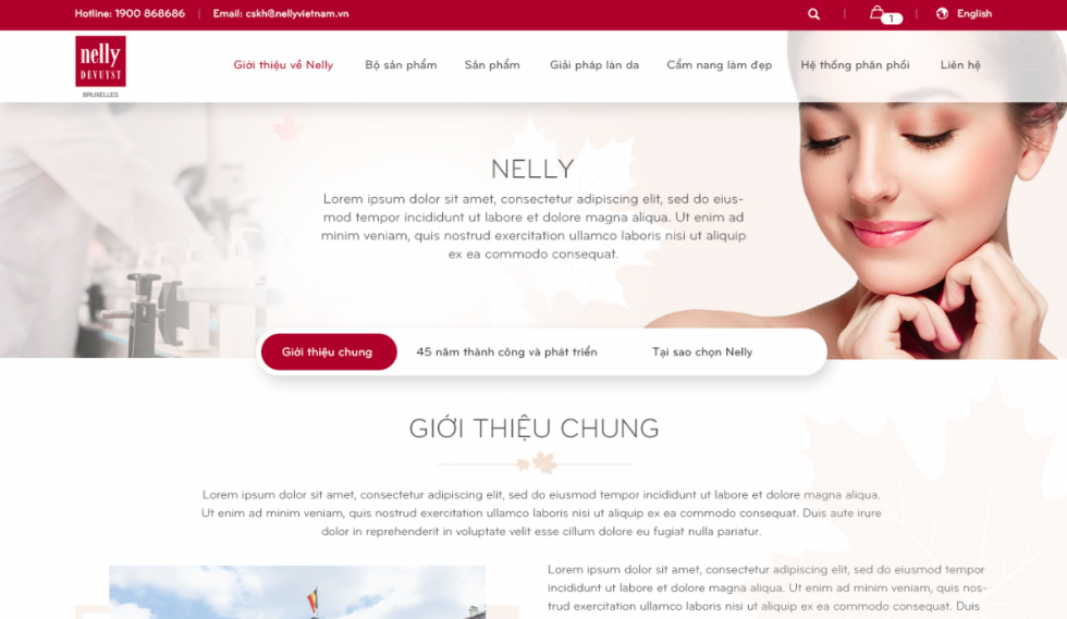 Mẫu thiết kế website chăm sóc sắc đẹp