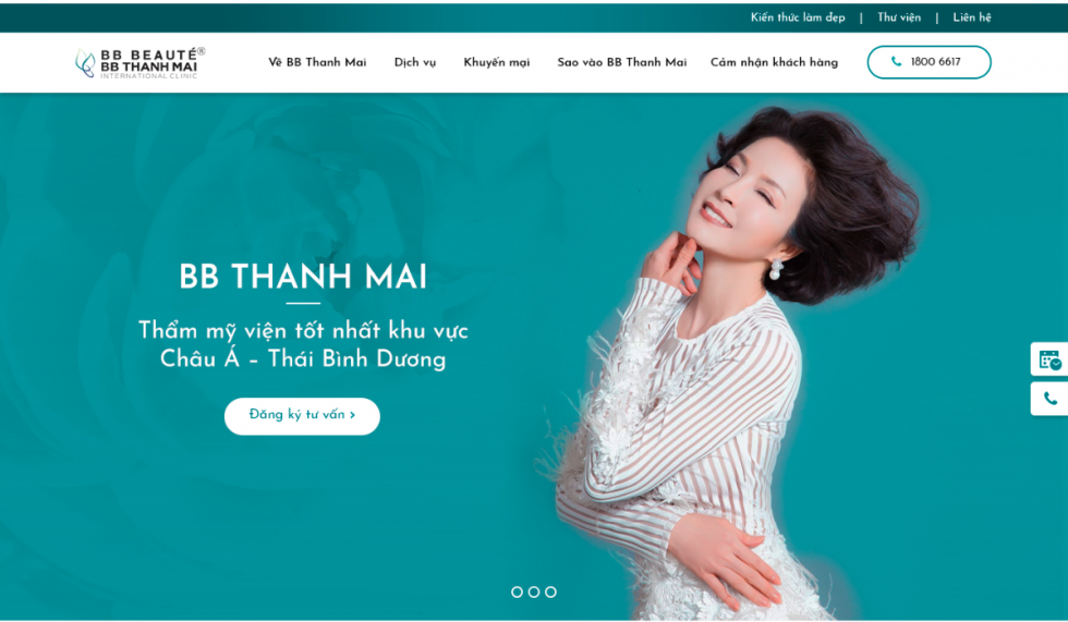 Mẫu thiết kế web Spa do Vinalink thực hiện