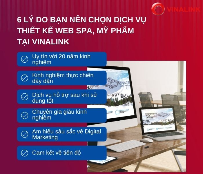 Vinalink - thiết kế web mỹ phẩm, spa uy tín 