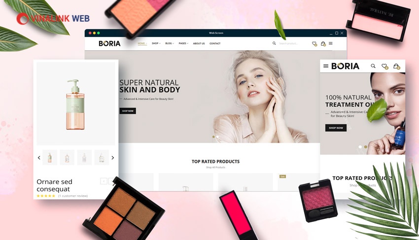 Vinalink - công ty thiết kế web mỹ phẩm, web spa đẹp