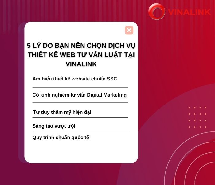 Thiết kế website tư vấn luật trọn gói tại Vinalink