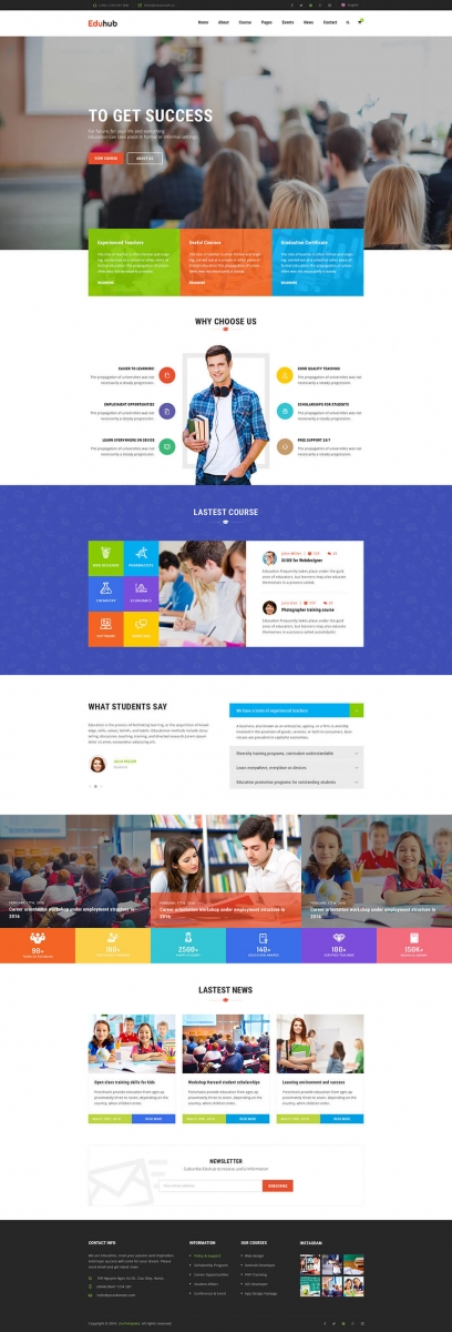 Giao diện thiết kế web du học đẹp